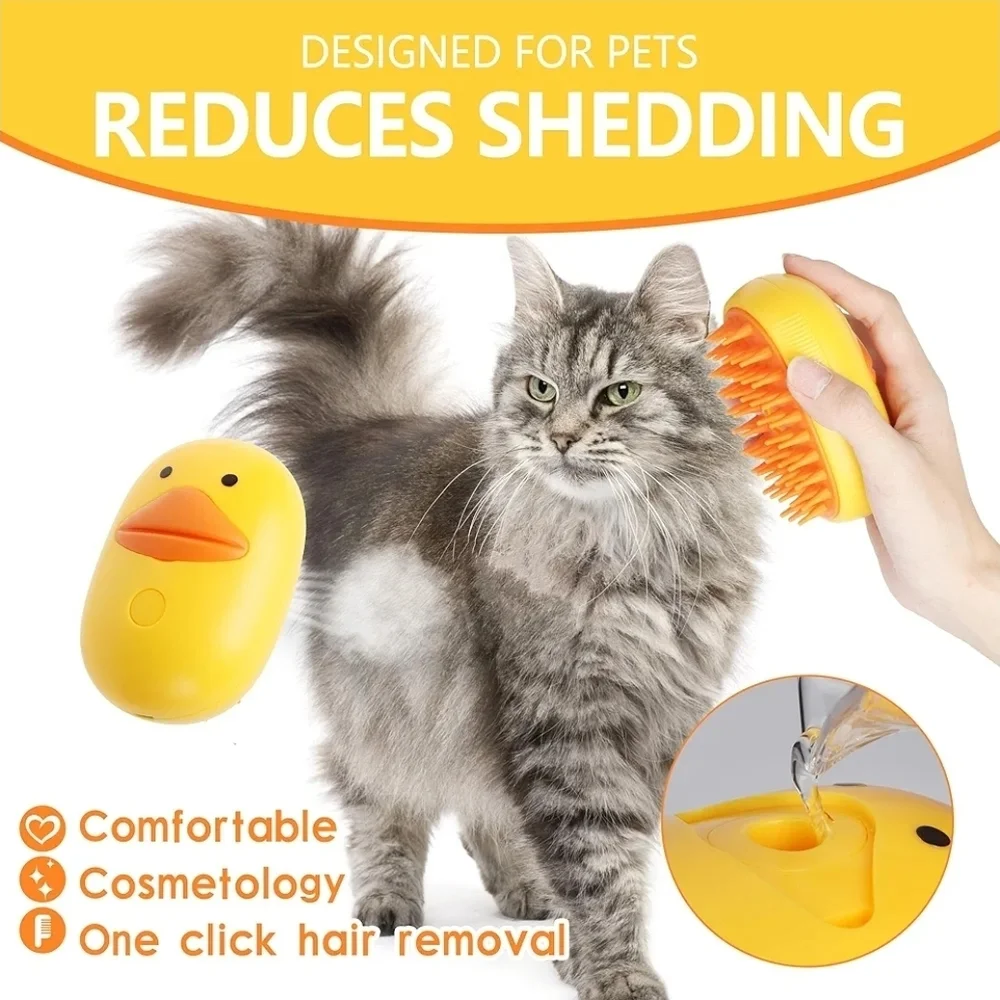 Gauzi 3-In-1 Cat Steam Brush